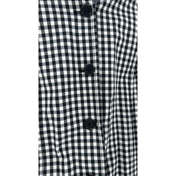 Talbots CLASSIC GINGHAM MAC black white water resistant preppy coastal grandma - Picture 9 of 10
